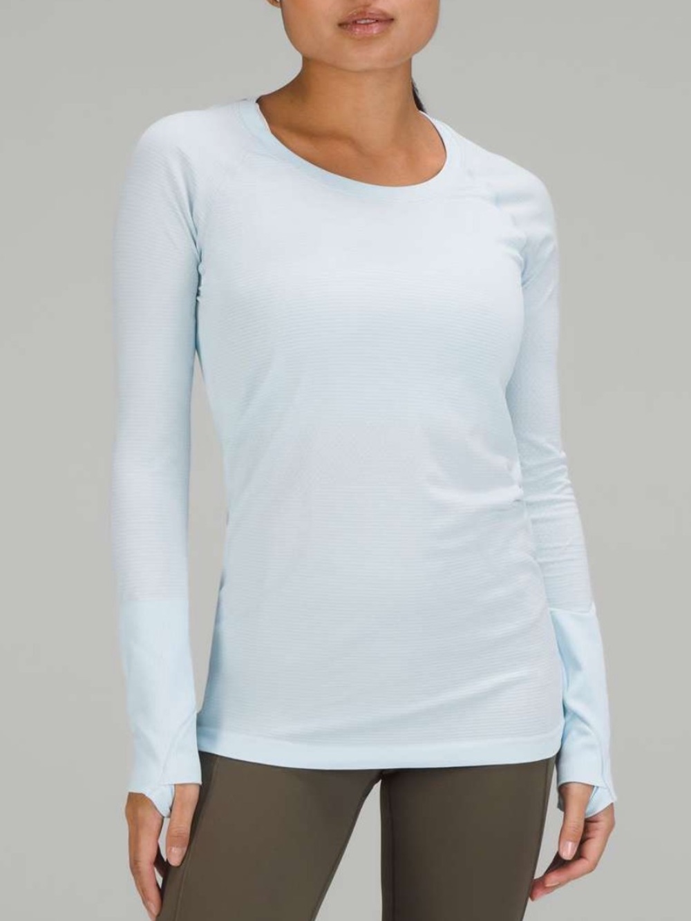 Lululemon Swiftly Tech LS Blue Willow Size 10